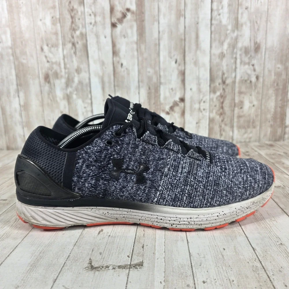 Under Armour Charged Bandit 3 Mens Running Shoes Black White 1295725-100 Size 13